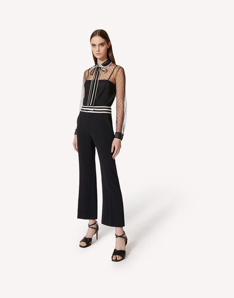 RDV-2R3ABK956PY BLACK&BEIGE BLOUSE
