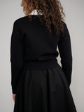 ALZ-T127 BLACK KNOT CARDIGAN
