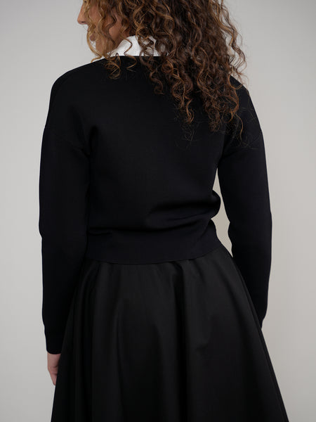 ALZ-T127 BLACK KNOT CARDIGAN
