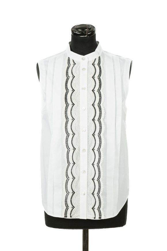 TWS-231TT2125 WHITE&BLACK BLOUSE