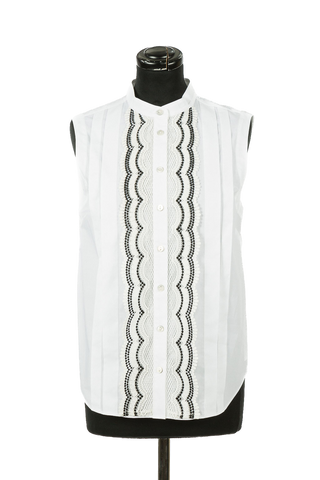 TWS-231TT2125 WHITE&BLACK BLOUSE