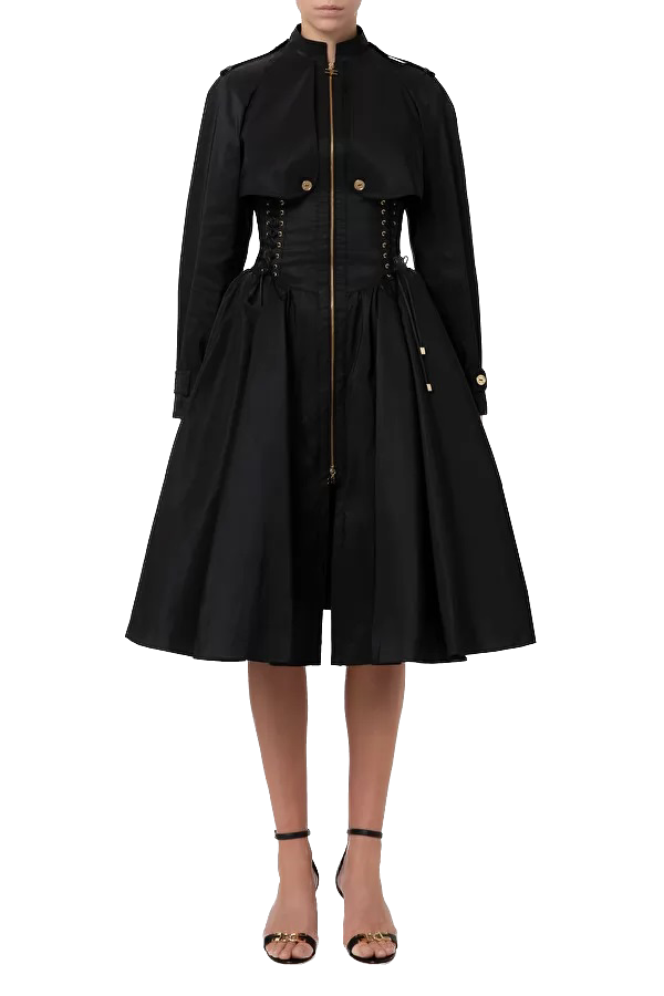 ELS-SP00131E2 BLACK LONG COAT