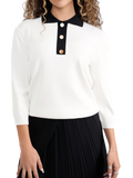 ALZ-T104 BLACK COLLAR TOP