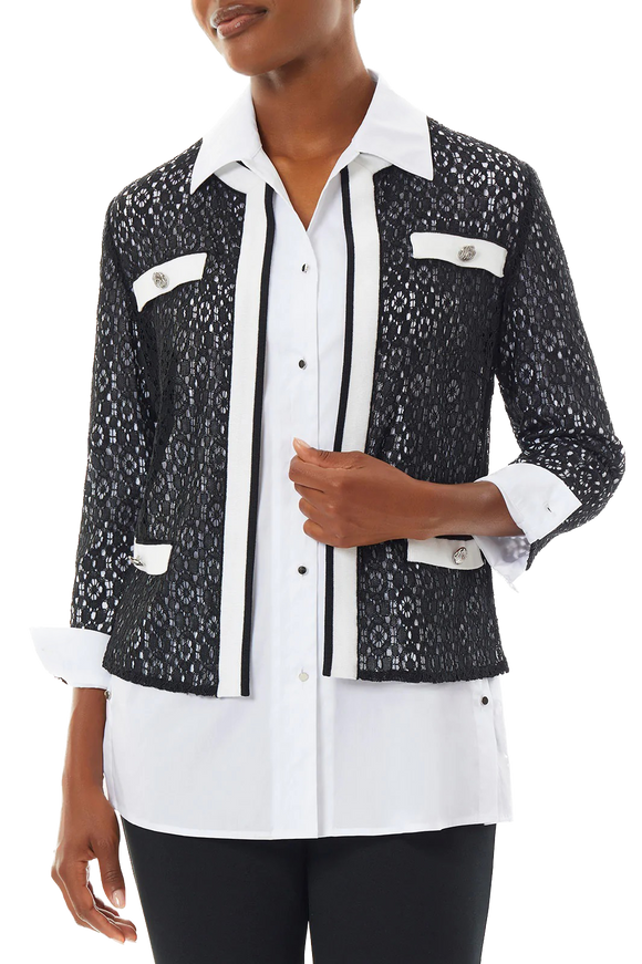 MGW-L9971AC BLACK&WHITE JACKET 2X