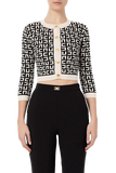 ELS-MK33Z31E2 CREAM&BLACK CARDIGAN