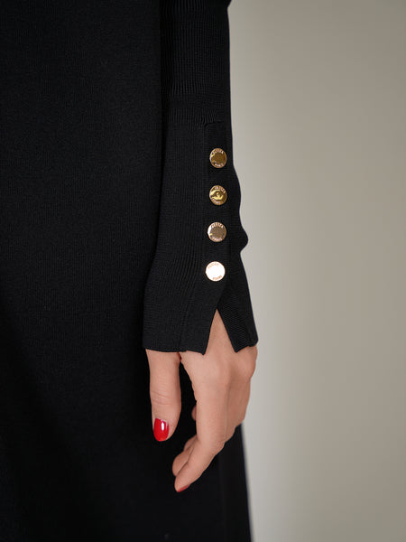 ALZ-D104 BLACK LOOSE DRESS