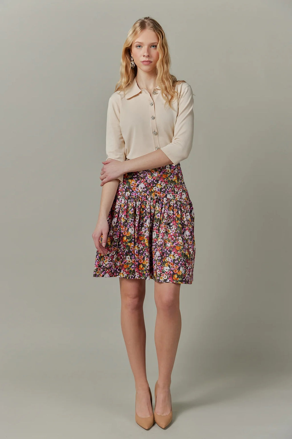 APP-23-250 VANILLA KNIT BLOUSE