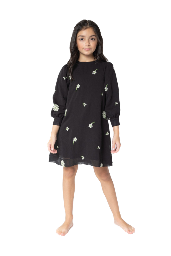 LKI-FR23065-A BLACK&WHITE DRESS