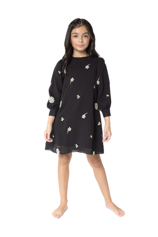 LKI-FR23065-A BLACK&WHITE DRESS