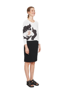 BKR-13398 WHITE FLOWER BLOUSE