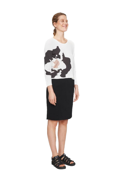 BKR-13398 WHITE FLOWER BLOUSE