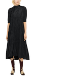 PHY-0434 BLACK TAFFETTA DRESS