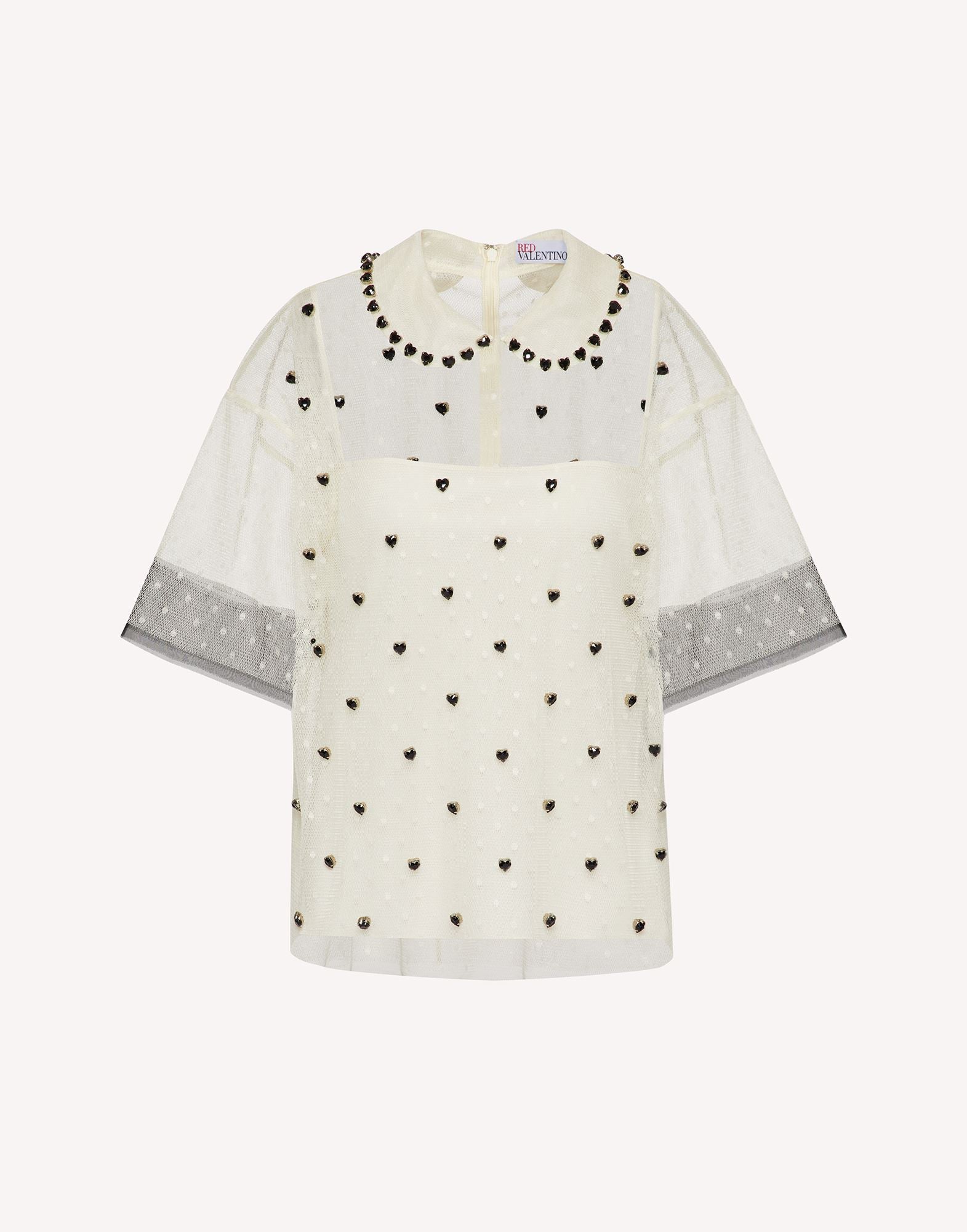 RDV-2R3AA03Q6S4 BLACK&IVORY BLOUSE