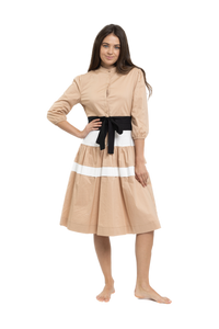 LTE- TN23188-B TAN&BLACK DRESS