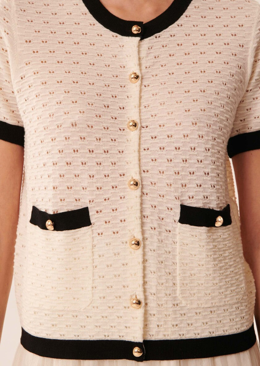 TAJ-TRGIL14TR651 GEORGINA CREAM CARDI 0