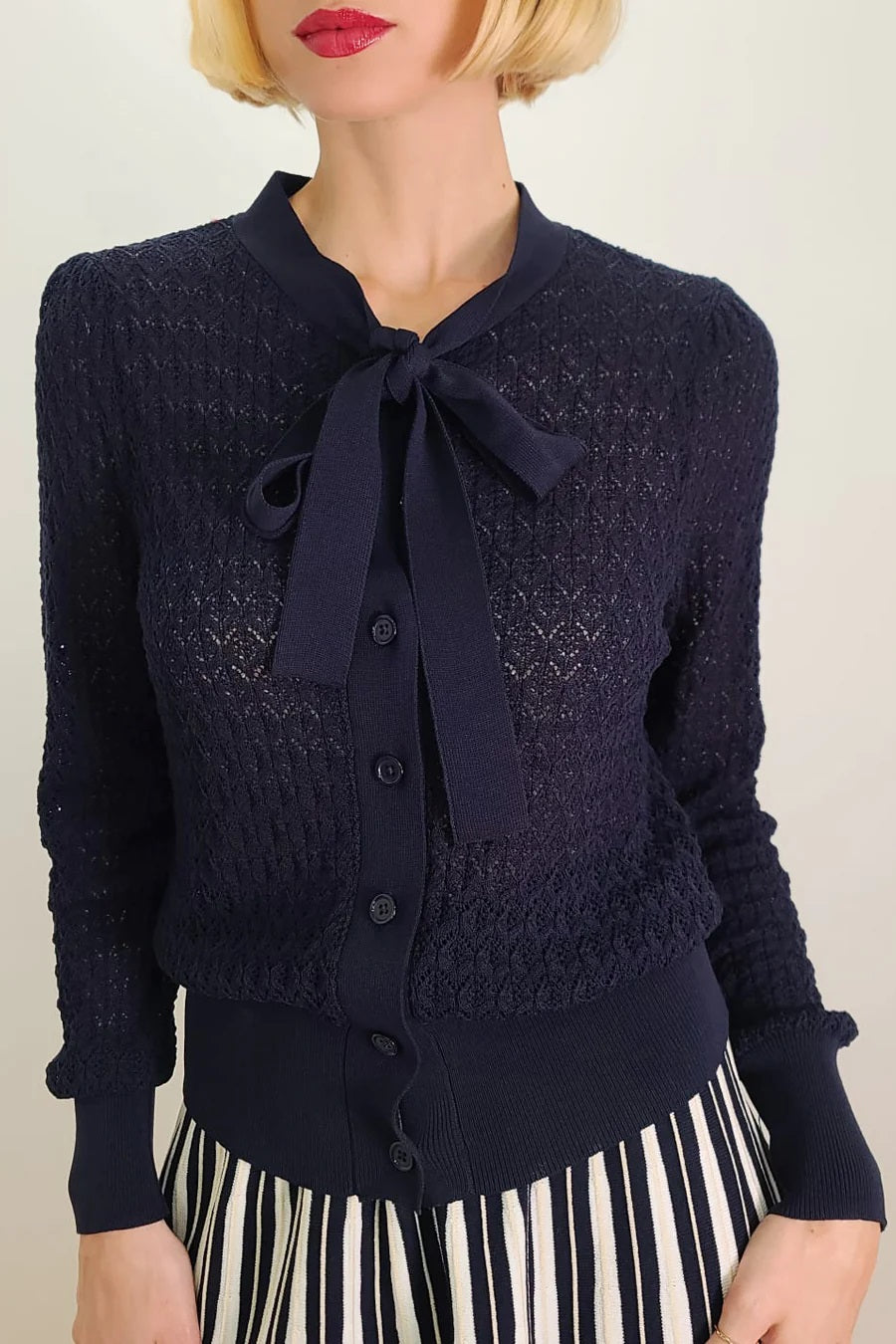 NCY-L62048 NAVY CARDIGAN