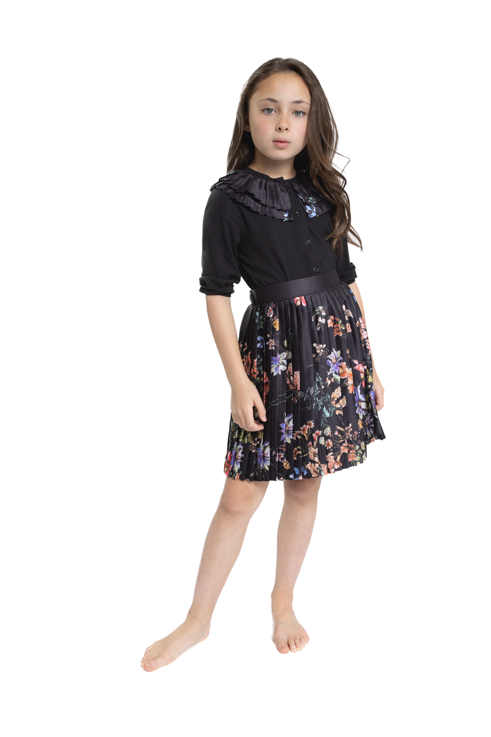 LKI-FR23538-B BLACK COLLAR TOP