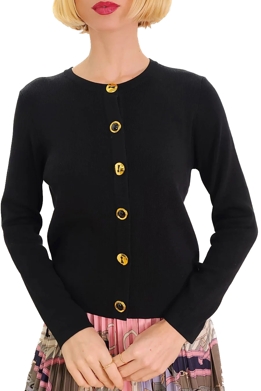 NCY-L62040 BLACK CARDIGAN