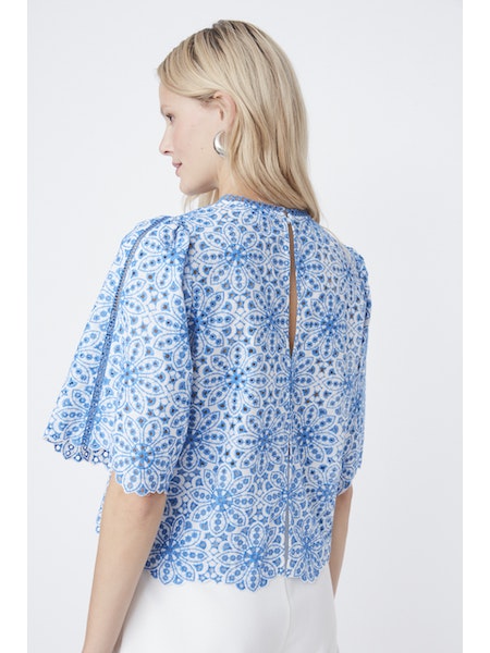 SUN-S23C0755 LOUCIA BLUE BLOUSE