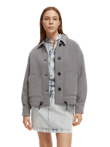 SAS-17088023PLM NAVY&WHITE JACKET