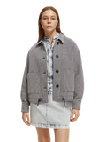 SAS-17088023PLM NAVY&WHITE JACKET