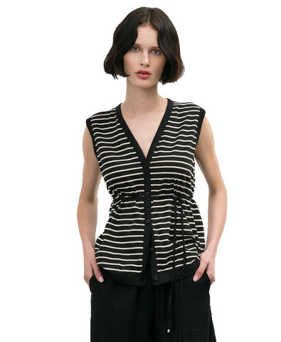 ACC-33-2156-638 BLACK&WHITE CARDIGAN