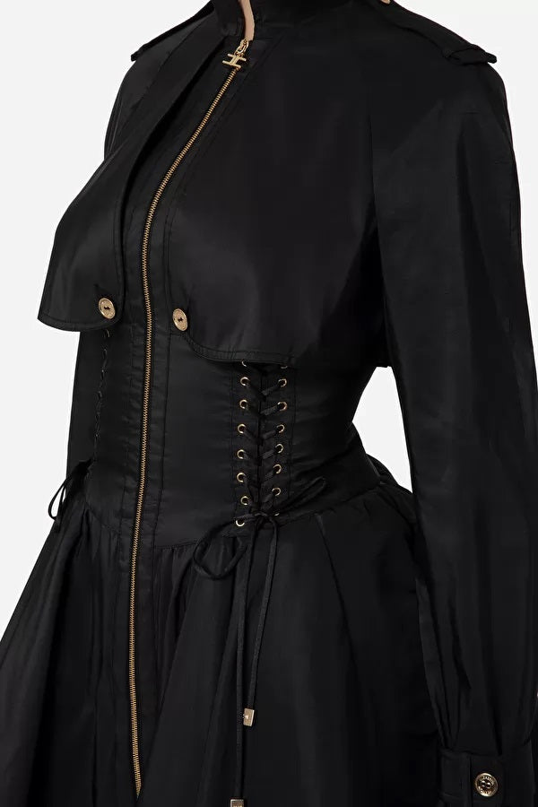 ELS-SP00131E2 BLACK LONG COAT