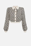 ELS-CA00831E2 CREAM&BLACK BLOUSE