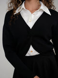 ALZ-T127 BLACK KNOT CARDIGAN
