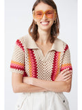 SUN-S23M0259 PERISOL BEIGE KNIT TOP