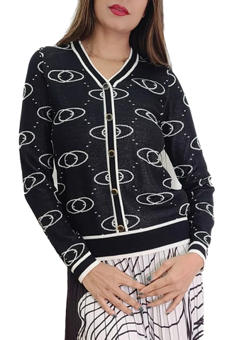 NCY-L62033 BLACK CARDIGAN