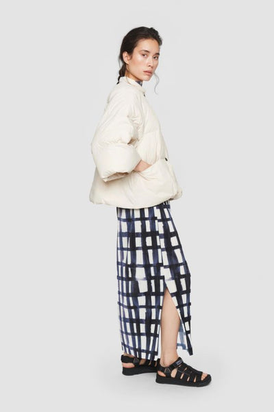 BKR-13344 BLUE&WHITE CHECKDRESS