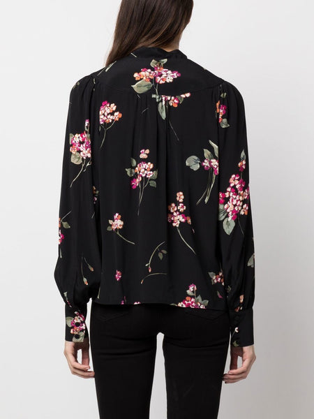 TWS-231TP2704 BLACK FLORAL BLOUSE
