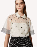 RDV-2R3AA03Q6S4 BLACK&IVORY BLOUSE