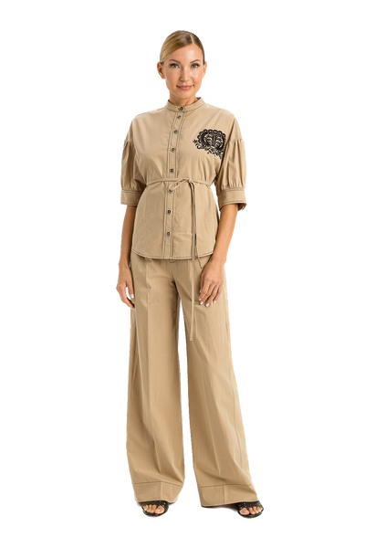TWS-231TT2107 BEIGE BLOUSE