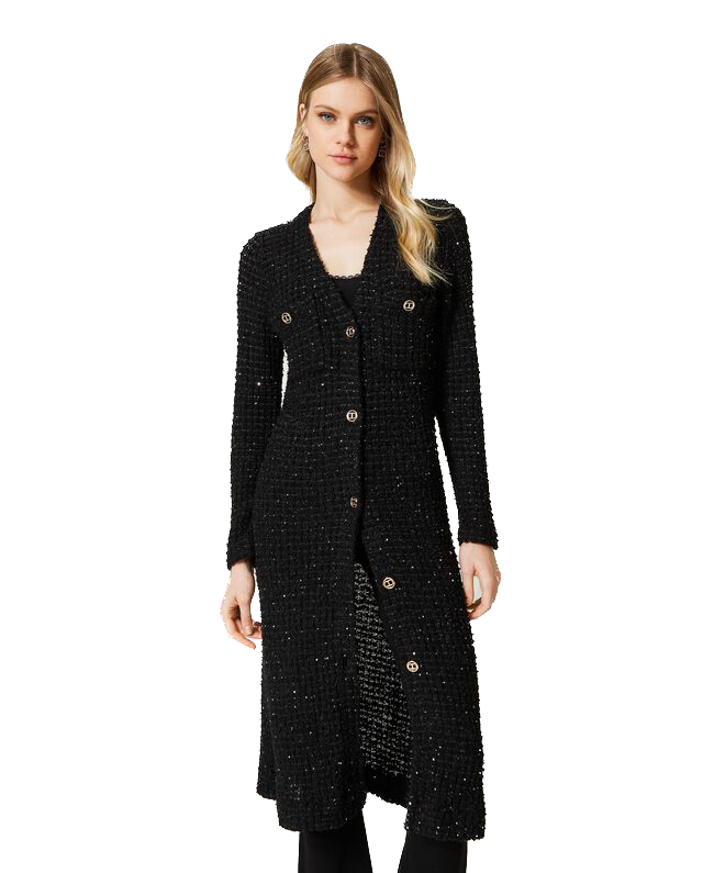 TWS-231TP3080 BACK LONG CARDIGAN