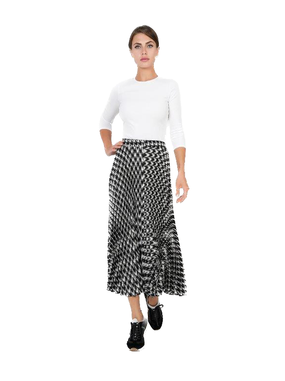 DEJ-SB3CM8255SM BLACK&WHITE SKIRT