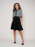 ALZ-J103 BLACK&WHITE HNT CARDIGAN