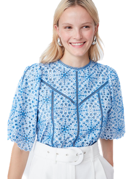 SUN-S23C0755 LOUCIA BLUE BLOUSE