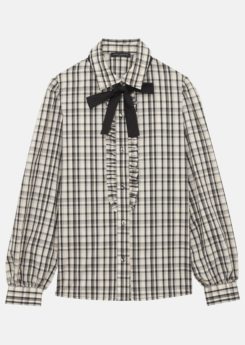 TAJ-TRCHE08TR107 CHERI CHECK BLOUSE