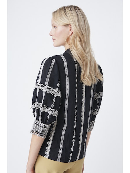 SUN-S23C075 LOA BLACK&WHITE BLOUSE