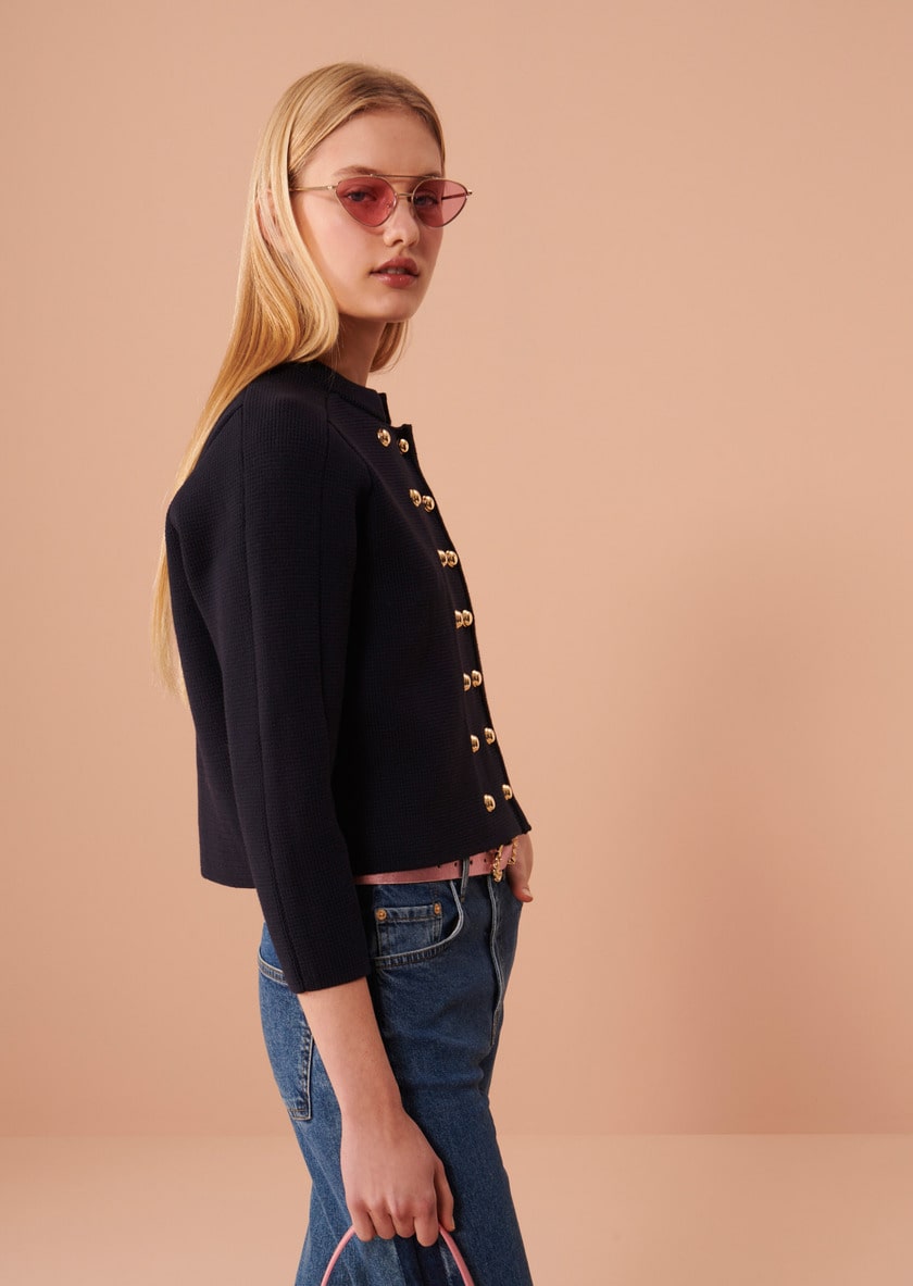 TAJ-TRGIL05TR657 GARRY NAVY CARDIGAN 1